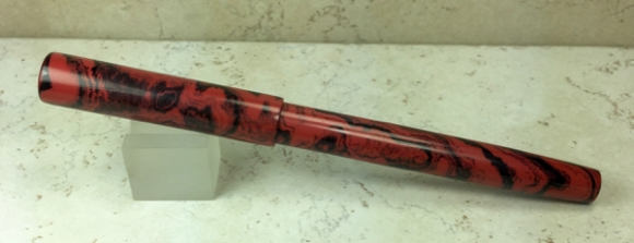 Epic Dip Pen in Black & Red Mottled Ebonite