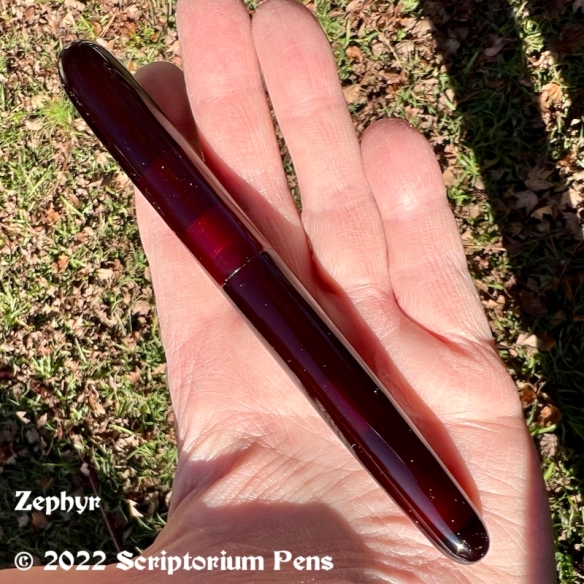Zephyr in Dark Red Clear - Small